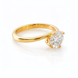Katie... 1.50 Carat Oval Cut Lab-Grown Diamond Offset Ring