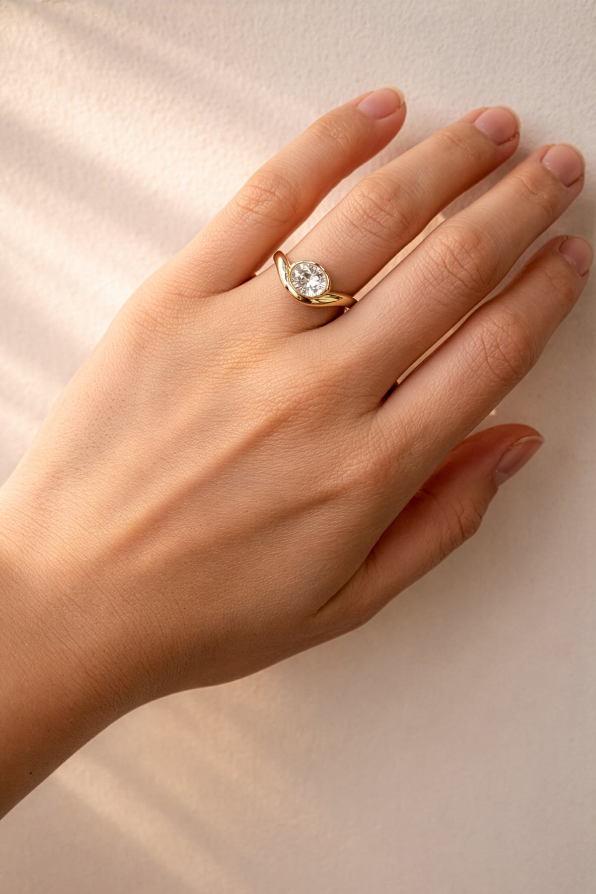 Kirsten... 1.0 Carat Oval Cut Lab Diamond Bezel Set Ring