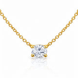 Lucy… 0.25ct Oval Lab Diamond Pendant With 9ct Gold Chain