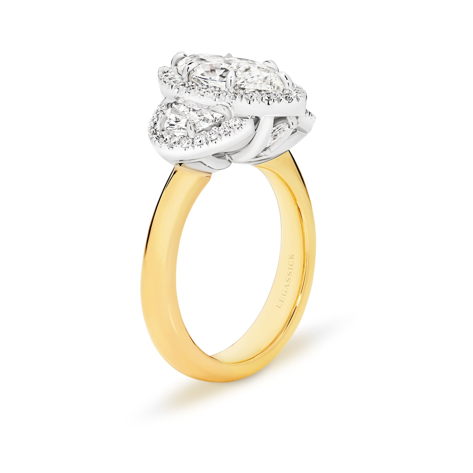 Monique is a stunning diamond ring with a 2ct marquise cut centre stone. She was designed and handcrafted by LeGassick's Master Jewellers, Gold Coast, Australia.