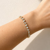 Naomi... 9 Carat Fancy Bezel Set Lab Grown Diamond Bracelet in Yellow Gold