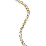 Naomi... 9 Carat Fancy Bezel Set Lab Grown Diamond Bracelet in Yellow Gold