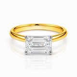Olivia... East West Emerald Cut Lab Grown Diamond Ring
