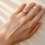 Olivia... East West Emerald Cut Lab Grown Diamond Ring