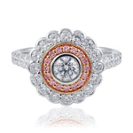 Pink & White Diamond Ring In White & Rose Gold from LeGassick Jewellery, Gold Coast, Australia.