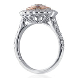 Pink & White Diamond Ring In White & Rose Gold from LeGassick Jewellery, Gold Coast, Australia.