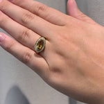 Oval Citrine & Diamond Set Ring In Yellow Gold from LeGassick Fine Jewellery.