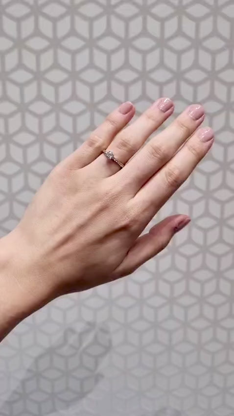 Round Brilliant Cut Diamond Engagement Ring In 18ct Yellow And White Gold available from LeGassick Jewellery, Gold Coast, Australia.