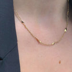 Yellow Gold Alternating Chain with Heavy Diamond Shapes Necklet from LeGassick Jewellery, Gold Coast, Australia.