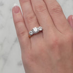 Alicia... 3.5 Carat Lab-Grown Diamond Set Trilogy Ring In 18ct Two-Tone from The Madison Collection.
