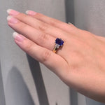 Tanzanite & Diamond Set Ring In 18 Carat Yellow Gold & White Gold from LeGassick Fine Jewellery.