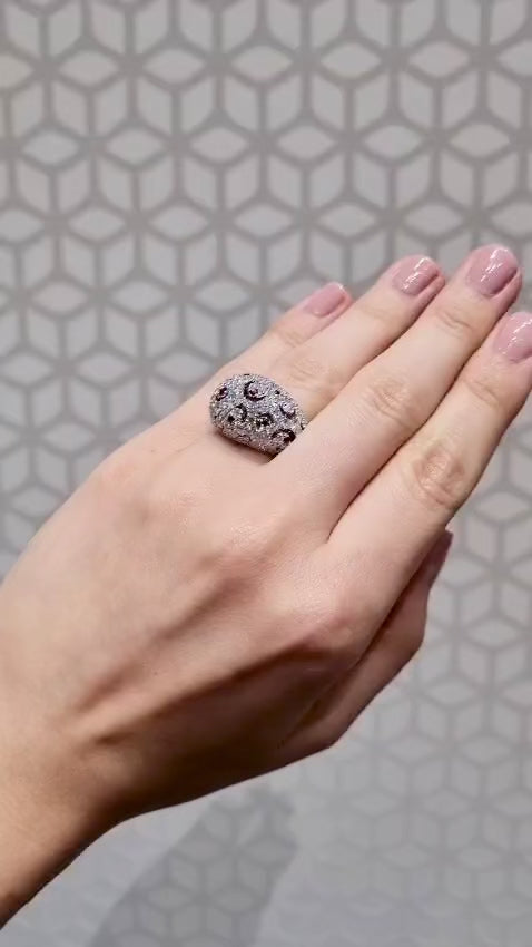 18 Carat Gold 2.95ct Diamond & Ruby Cocktail Ring from LeGassick Jewellery Gold Coast, Australia.