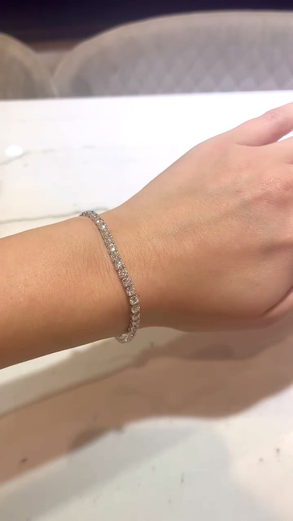 Alexis... 8.85 Carat Lab Diamond Tennis Bracelet in White Gold