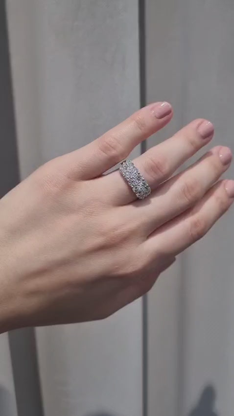 Three Row 2.42 Carat Diamond Dress Ring available at LeGassick Diamonds and Jewellery Gold Coast, Australia.