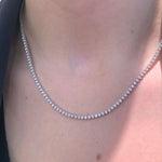 Diamond Tennis Necklace In 9 Carat White Gold from LeGassick Jewellery, Gold Coast, Australia.