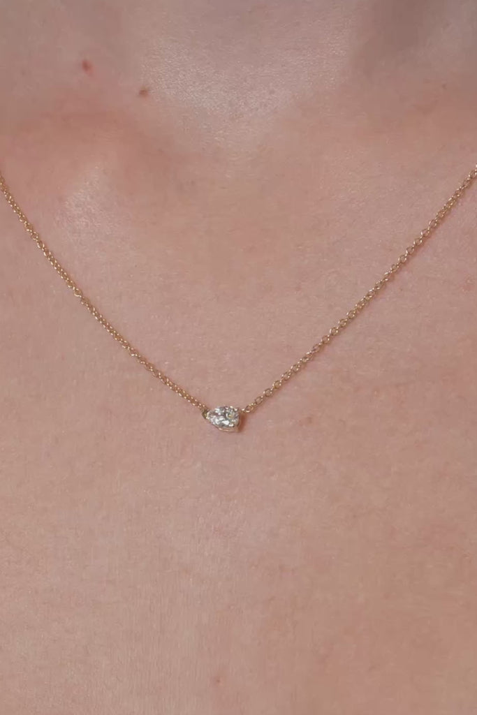 Lana… 0.30ct Lab Diamond Pear Pendant With 9ct Gold Chain from The Madison Collection.