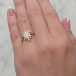 Opal, Amethyst, Tsavorite & Diamond Dress Ring in 9ct Yellow Gold from LeGassick.