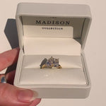 Olsen... 1.51 carat Pear & 1.51 carat Radiant Cut Lab Created Diamond Set Ring from The Madison Collection and exclusive to LeGassick.