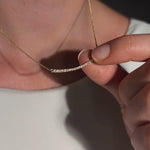 18 Carat Yellow Gold Curved Bar Necklace available at LeGassick Diamonds and Jewellery Gold Coast, Australia.