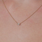 Lucy… 0.25ct Oval Lab Diamond Pendant With 9ct Gold Chain from The Madison Collection.