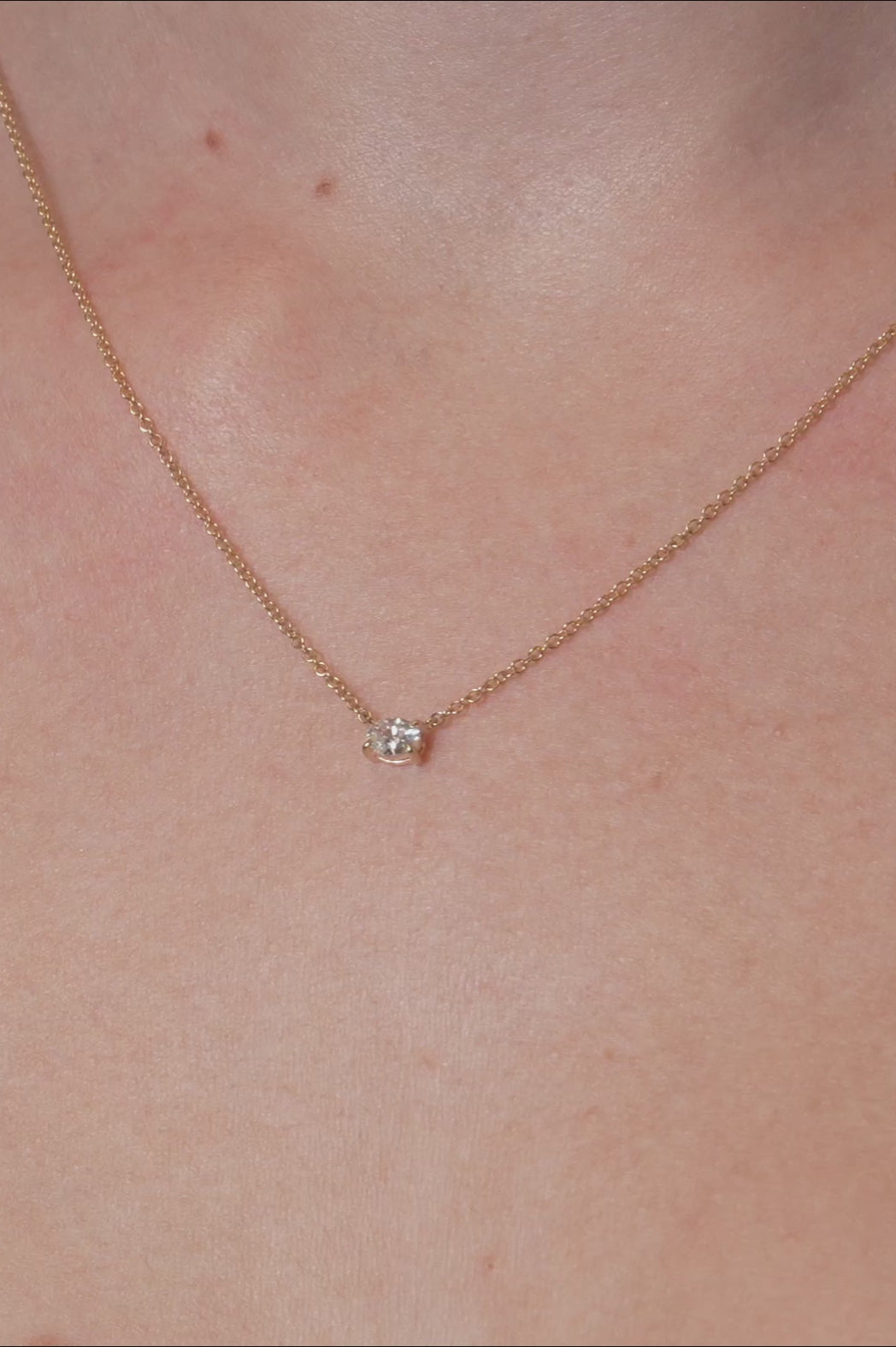 Lucy… 0.25ct Oval Lab Diamond Pendant With 9ct Gold Chain from The Madison Collection.