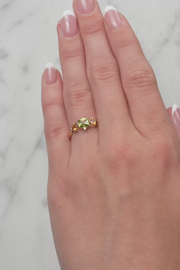 Morganite, Sapphire & Diamond Dress Ring in 9ct Yellow Gold from LeGassick.