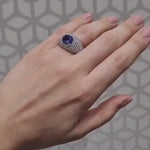 Tanzanite and Diamond Ring Set In Two Tone Gold available from LeGassick Jewellery, Gold Coast, Australia. Showrooms at Pacific Fair and Runaway Bay Centre.
