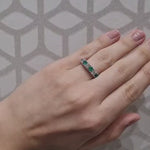 Emerald And Diamond Ring in 18 Carat Yellow And White Gold from LeGassick Jewellery.