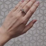 Lucy is a stunning 1 carat white diamond ring with a yellow diamond halo. Part of the Beyond Luxury Collection from LeGassick.