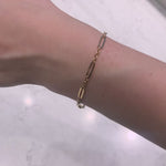 Yellow Gold Flat Fancy Paperclip Cable Bracelet from LeGassick Jewellery, Gold Coast, Australia.