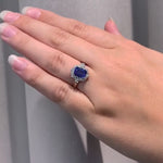 Tanzanite & Diamond Set Ring In 18 Carat White Gold from LeGassick Fine Jewellery.