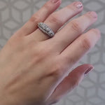 1.36ct Three Row Diamond Ring Set In White Gold available from LeGassick Fine Jewellery, Gold Coast, Australia.