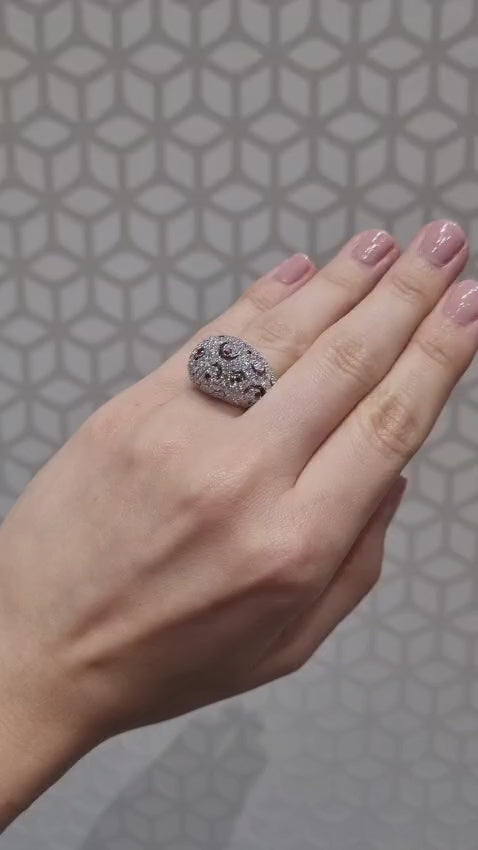 18 Carat Gold 2.95ct Diamond & Ruby Cocktail Ring from LeGassick Jewellery Gold Coast, Australia.