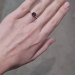1.30ct Round Colour Changing Garnet and Diamond Ring set in 18ct Yellow Gold available at LeGassick Diamonds and Jewellery Gold Coast, Australia.