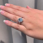 Aquamarine & Diamond Set Ring In 18ct White Gold from LeGassick Fine Jewellery.