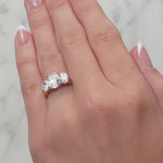 Rihanna.... 3.5 Carat Oval Lab Grown Diamond Trilogy Ring from The Madison Collection.