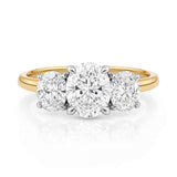 Rihanna... 2.5 Carat Oval Lab Grown Diamond Trilogy Ring