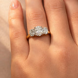 Rihanna... 2.5 Carat Oval Lab Grown Diamond Trilogy Ring