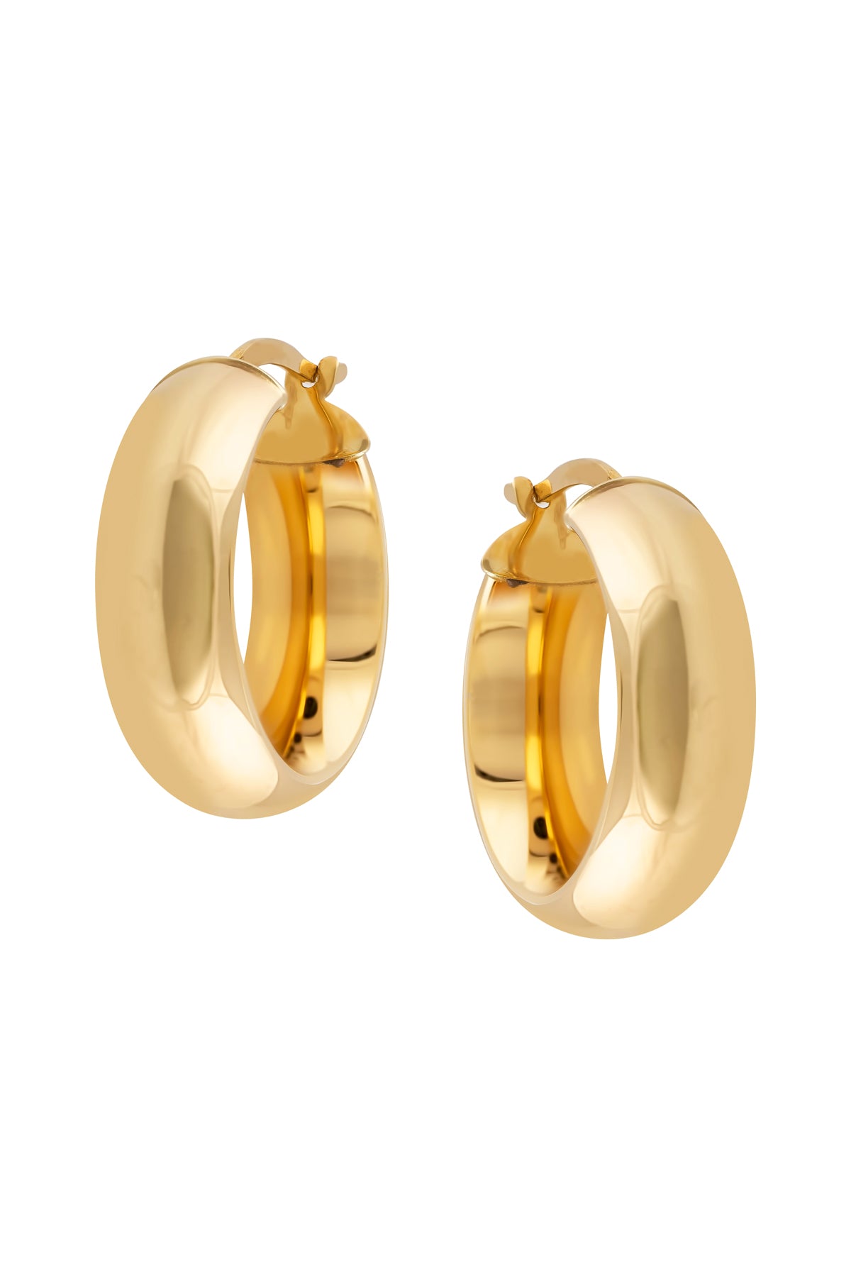 9 Carat Yellow Gold Thick Hoop Earrings from LeGassick Jewellery.