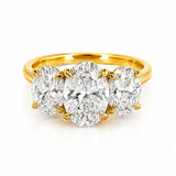 Tina... Lab Grown Diamond Trilogy Ring In 18 Carat Yellow Gold