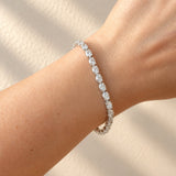 Vanessa... 10ct Oval Lab Grown Diamond Tennis Bracelet in Platinum