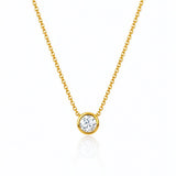 Viola… Round Brilliant Cut Lab Grown Diamond Bezel Set Pendant