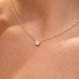 Viola… Round Brilliant Cut Lab Grown Diamond Bezel Set Pendant