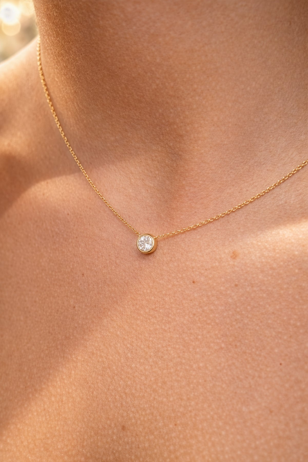 Viola… Round Brilliant Cut Lab Grown Diamond Bezel Set Pendant