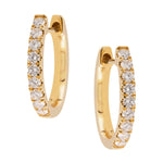 0.31 Carat Diamond Set Oval Huggie Earrings from LeGassick Jewellery.