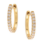 0.41 Carat Diamond Set Oval Huggie Earrings from LeGassick Jewellery.