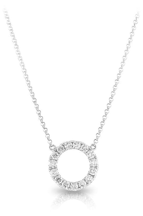 18 Carat Gold Claw Set Circle Of Life Diamond Pendant available at LeGassick Diamonds and Jewellery Gold Coast, Australia.