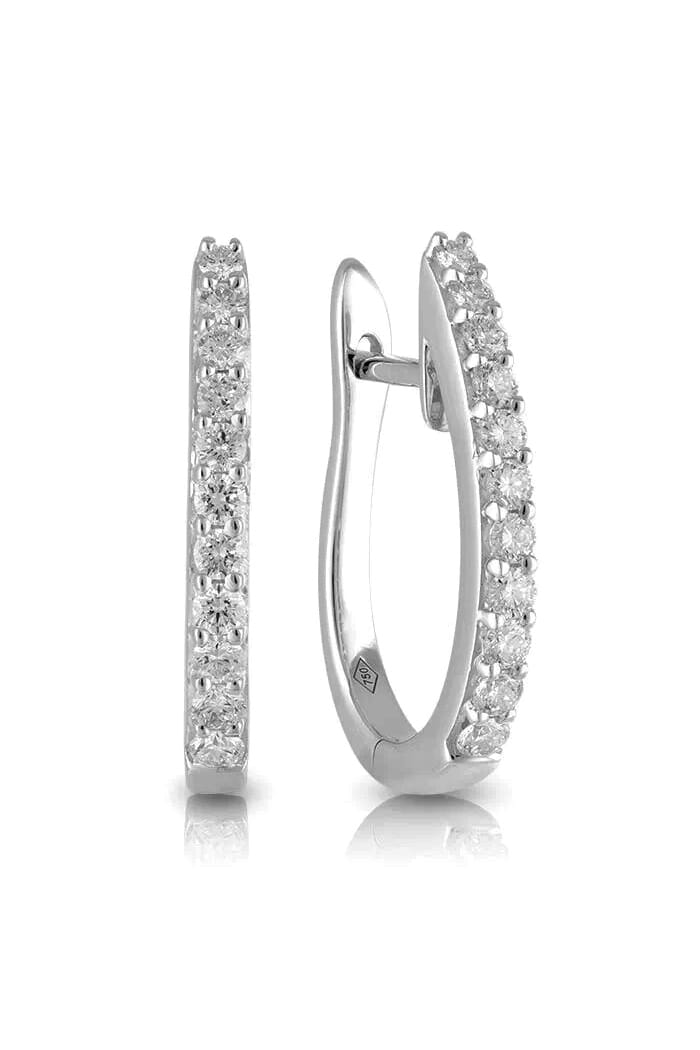 18 Carat Gold Shaped Diamond Huggie Earrings available at LeGassick Diamonds and Jewellery Gold Coast, Australia.