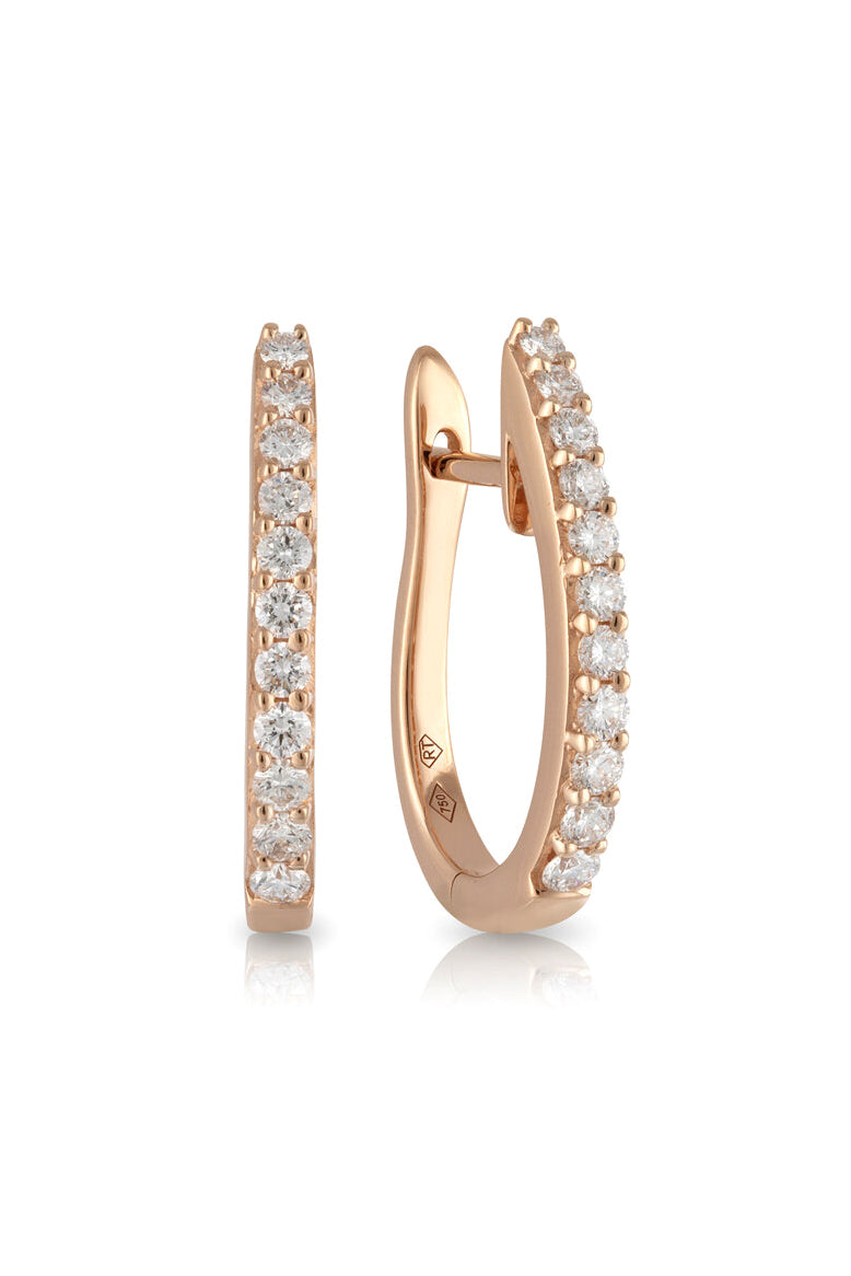 18 Carat Gold Shaped Diamond Huggie Earrings available at LeGassick Diamonds and Jewellery Gold Coast, Australia.