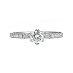18 Carat Gold And 0.70 Carat Diamond Engagement Ring with Diamond Band available at LeGassick Diamonds and Jewellery Gold Coast, Australia.